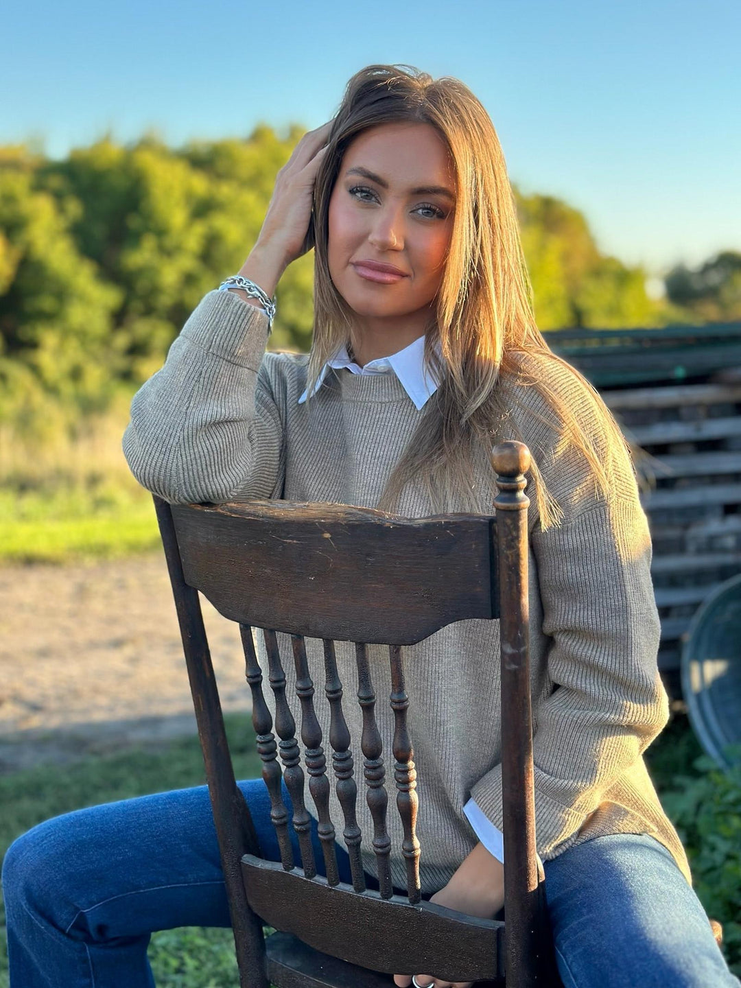 PINCH Oversized Ribbed Knit Sweater