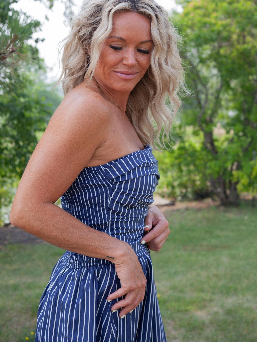 smocked tube dress Tiered Mini Charlotte Russe 100% Polyester Wash Instructions Letty Lace Smocked Top Tube