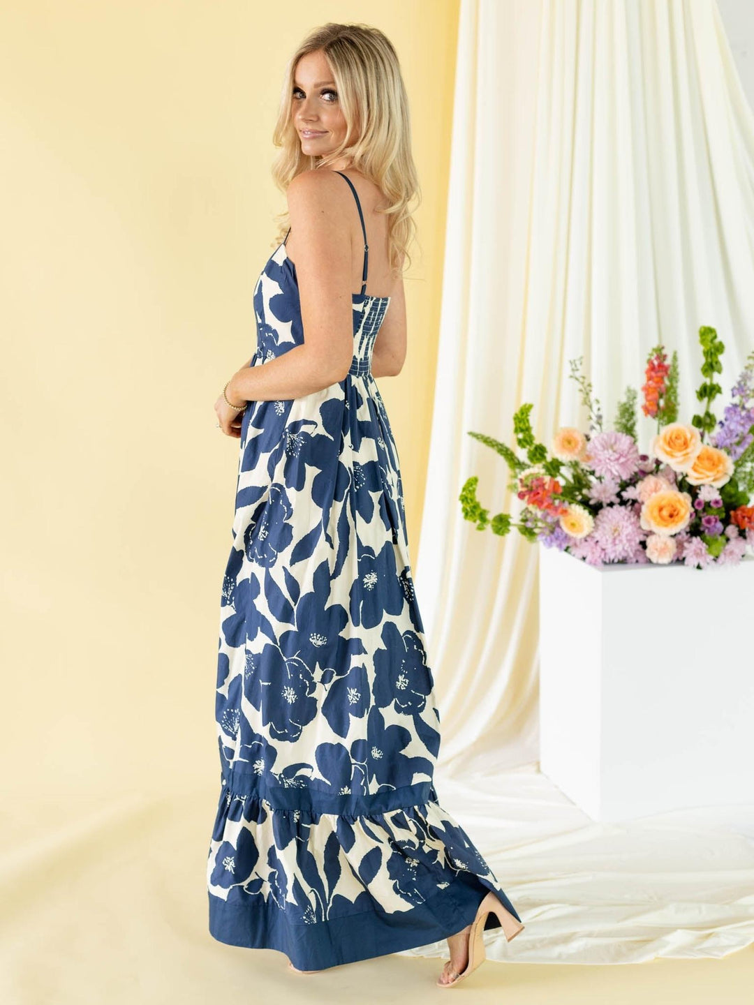 bold floral maxi dress