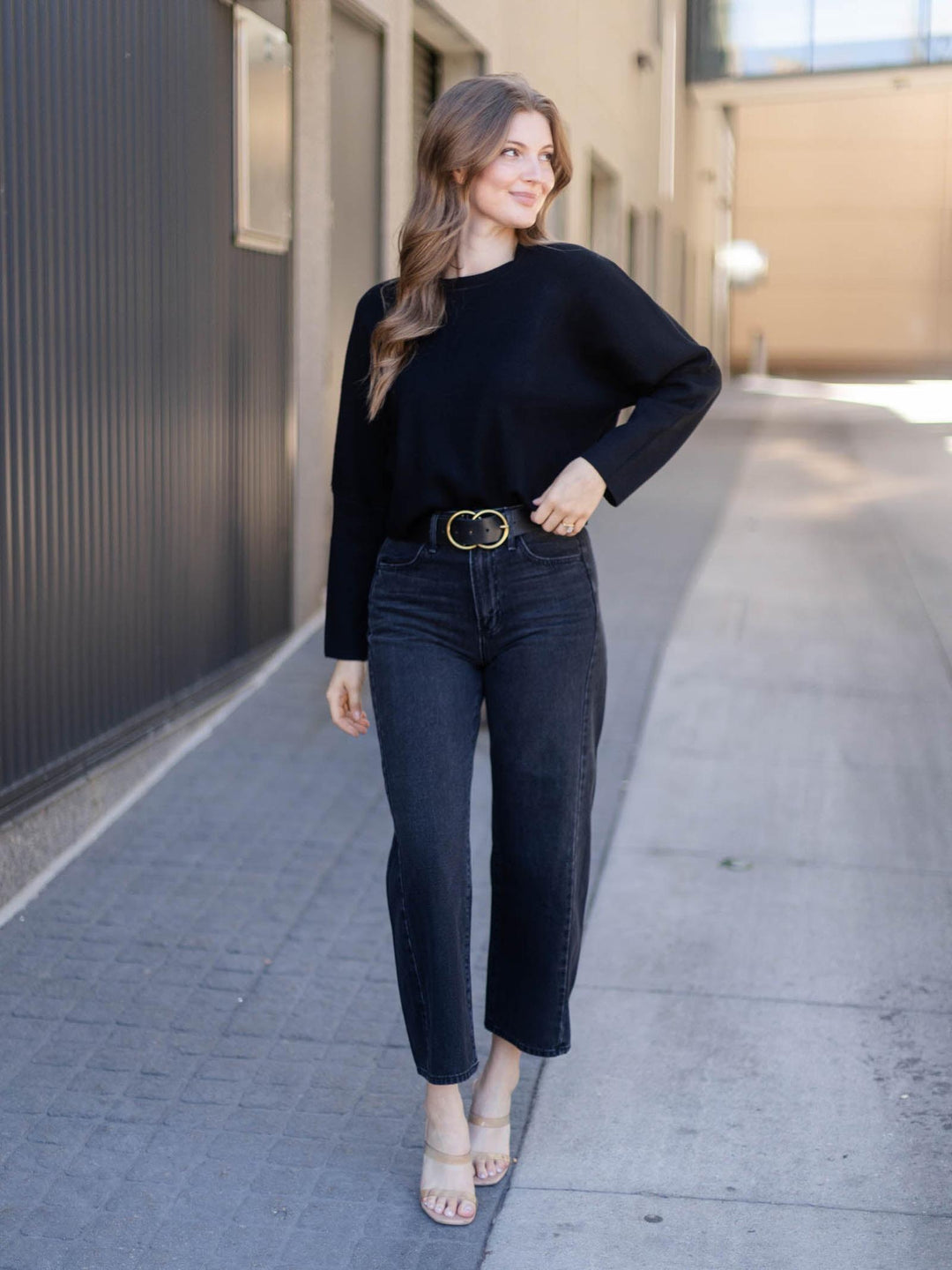 PINCH Wide Sleeve Gathered Back Sweater