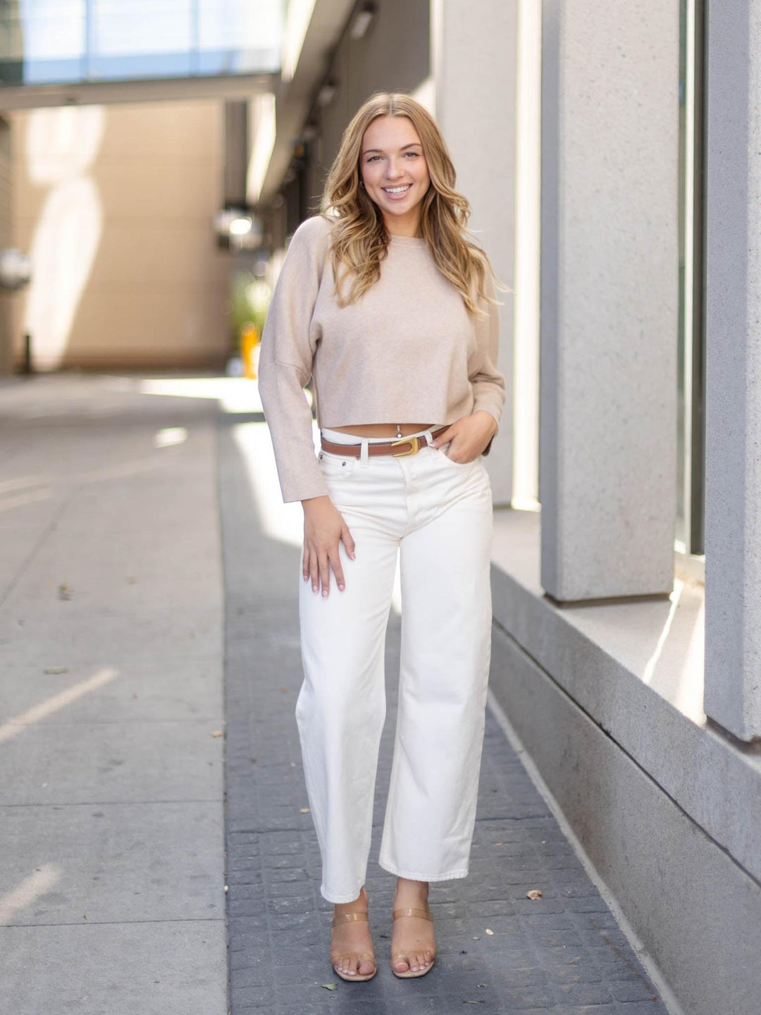 PINCH Wide Sleeve Gathered Back Sweater