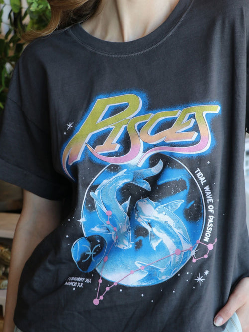 colorful pisces sign shirt