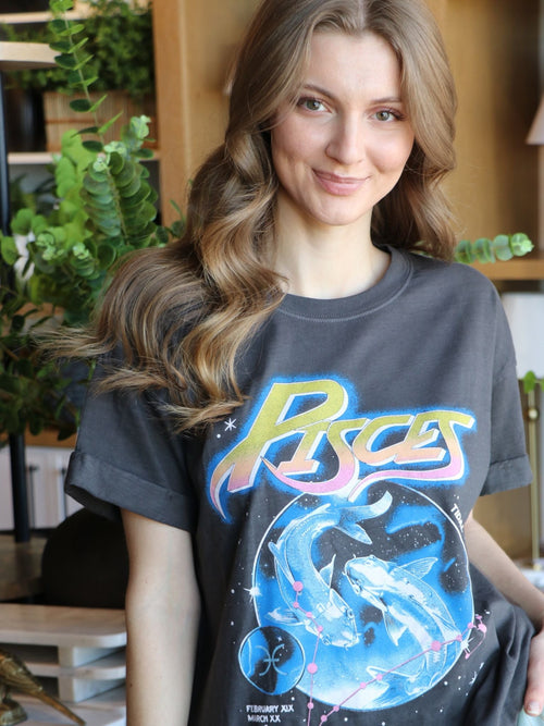 colorful pisces sign shirt
