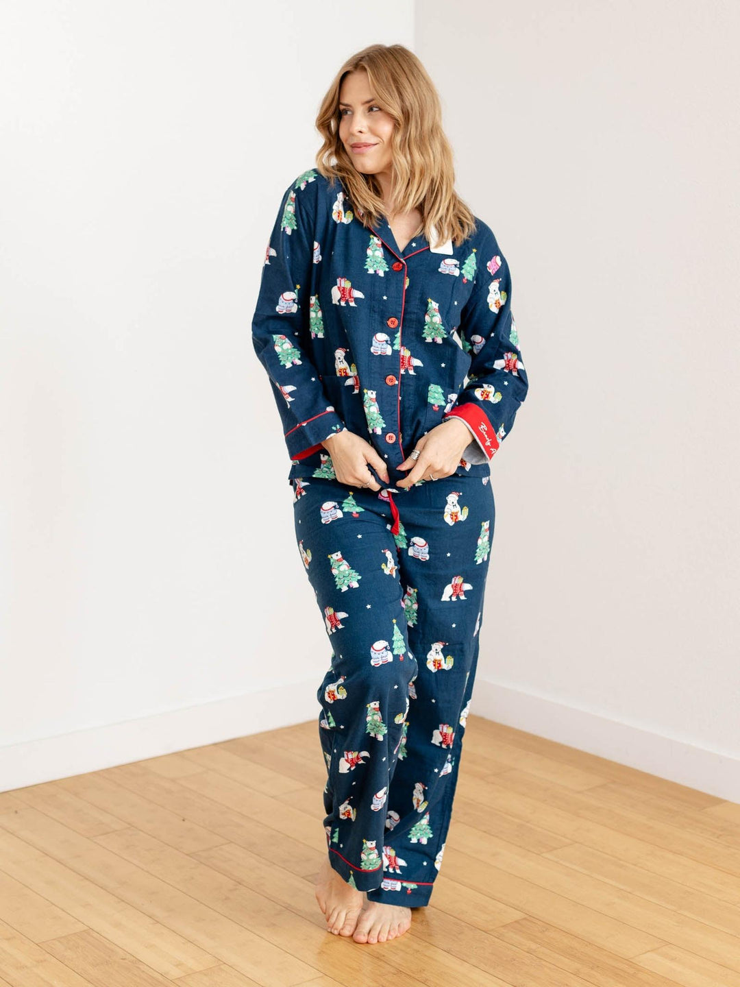 PJ Salvage Polar Bears Flannel Set