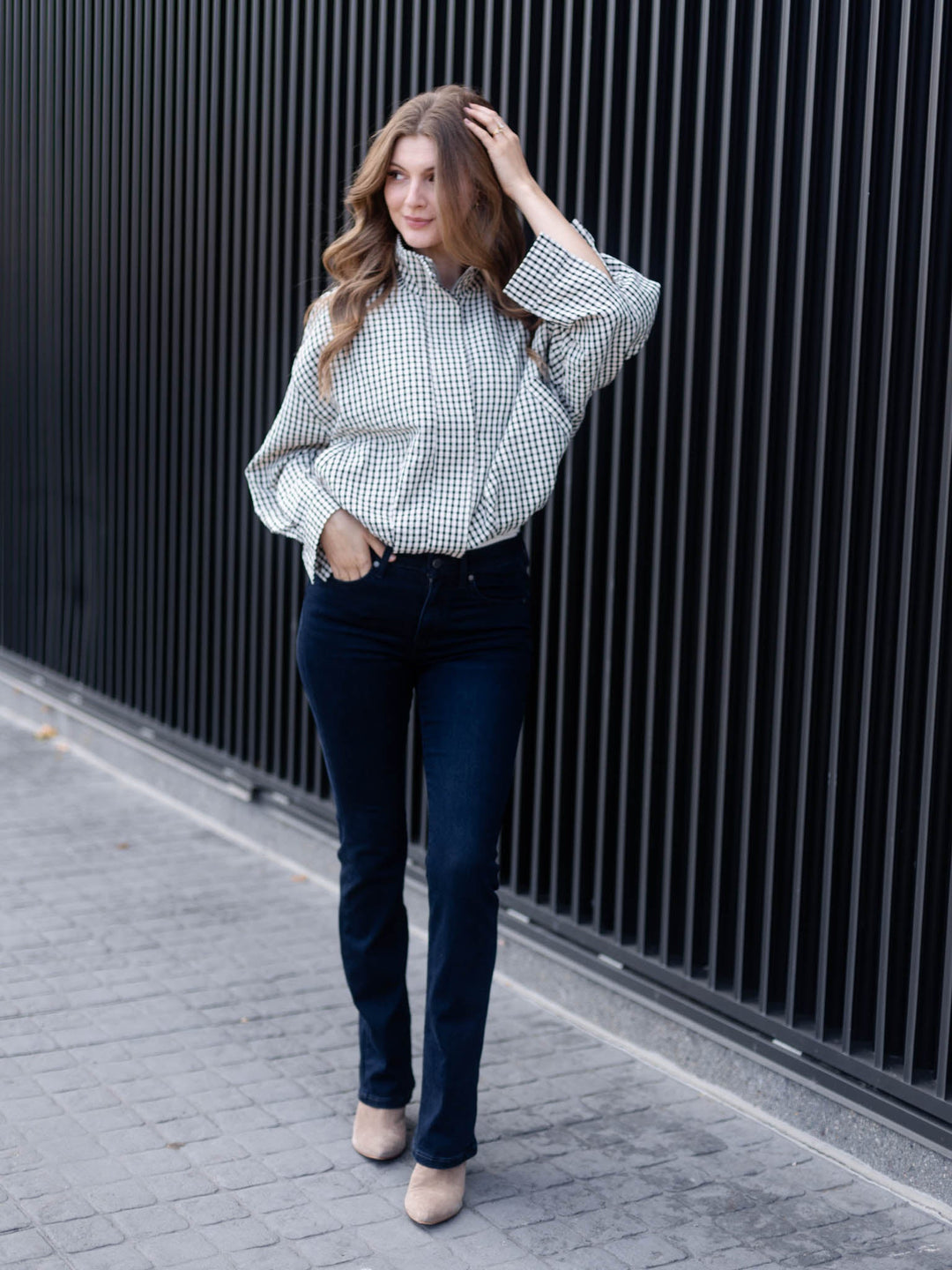 gingham jacket