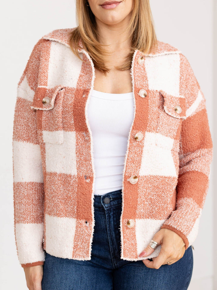 plaid super soft shacket