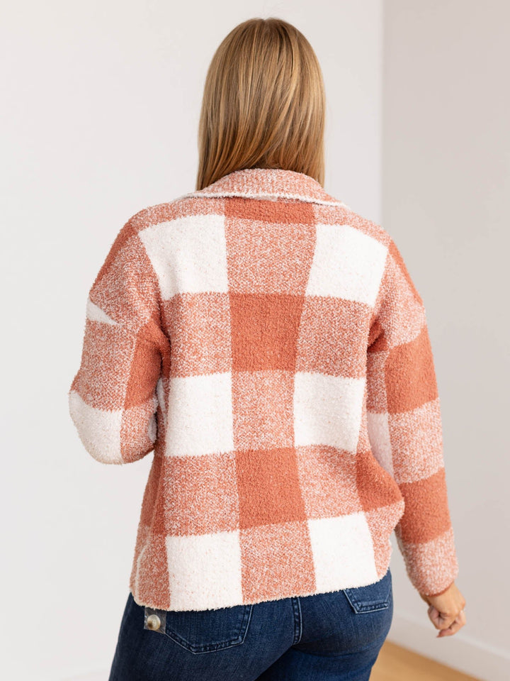 plaid super soft shacket