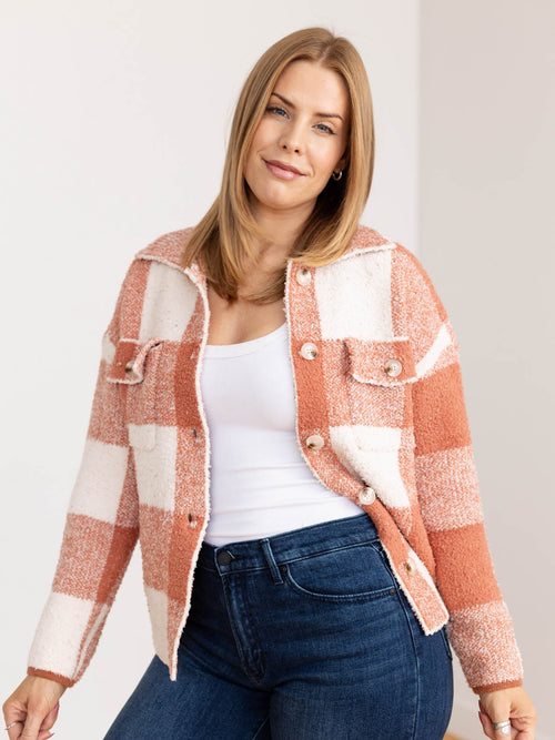 plaid super soft shacket