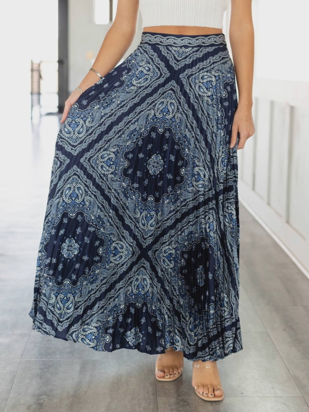 pleated bandana skirt