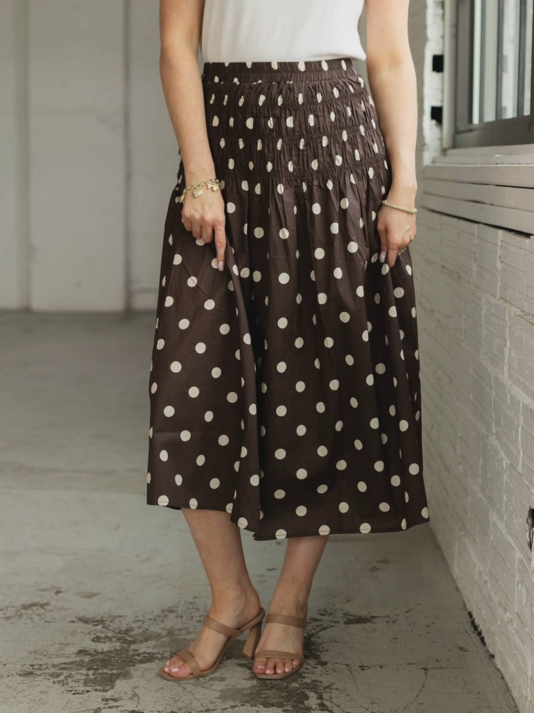 Dot Midi Skirt