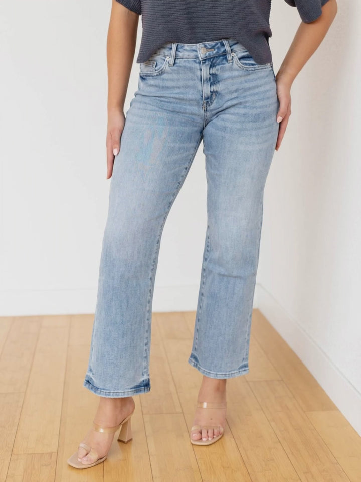 medium wash ankle denim