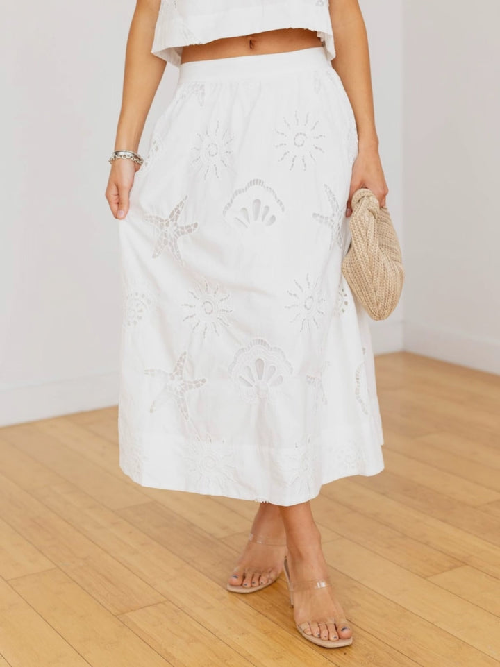 white eyelet skirt
