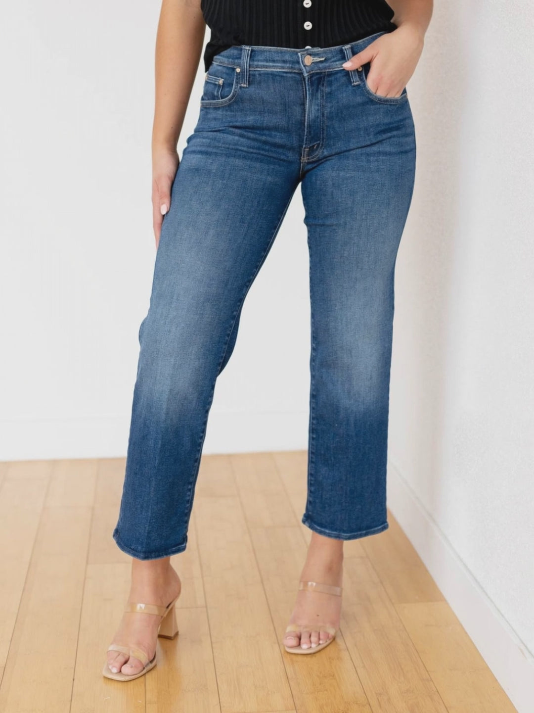 dark wash mother denim