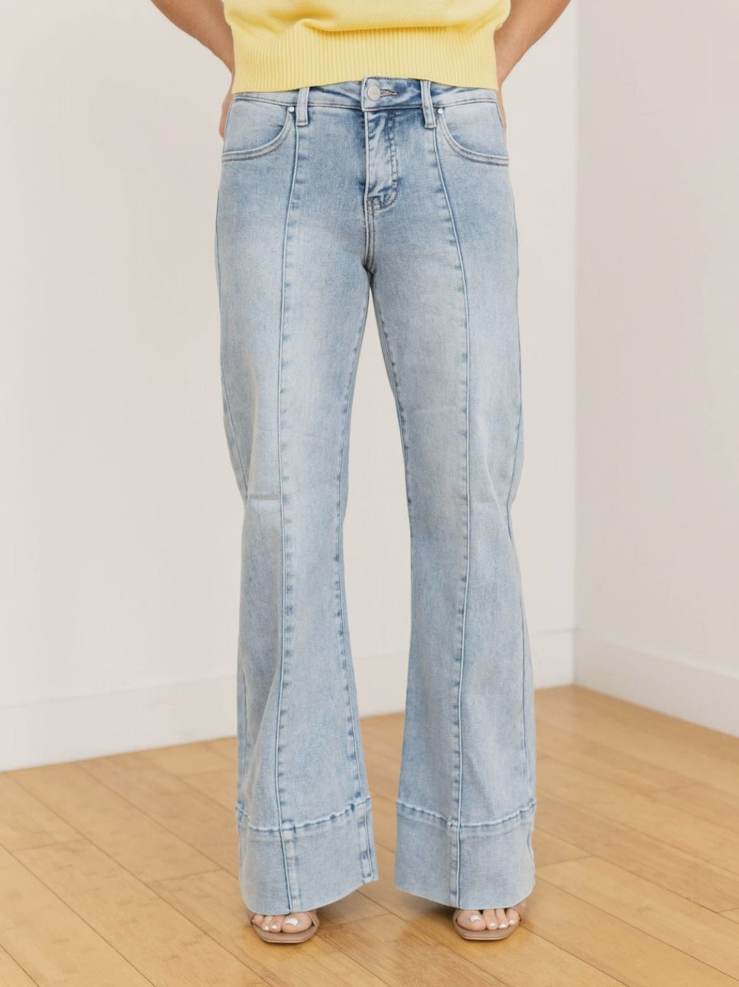 RISEN Light Mid Rise Ankle Wide Flare