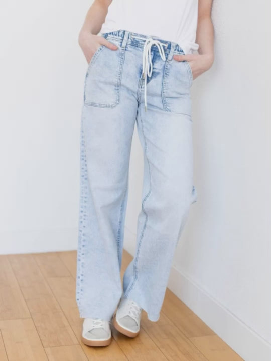 LOVERVET Clearly High Rise Drawstring Wide