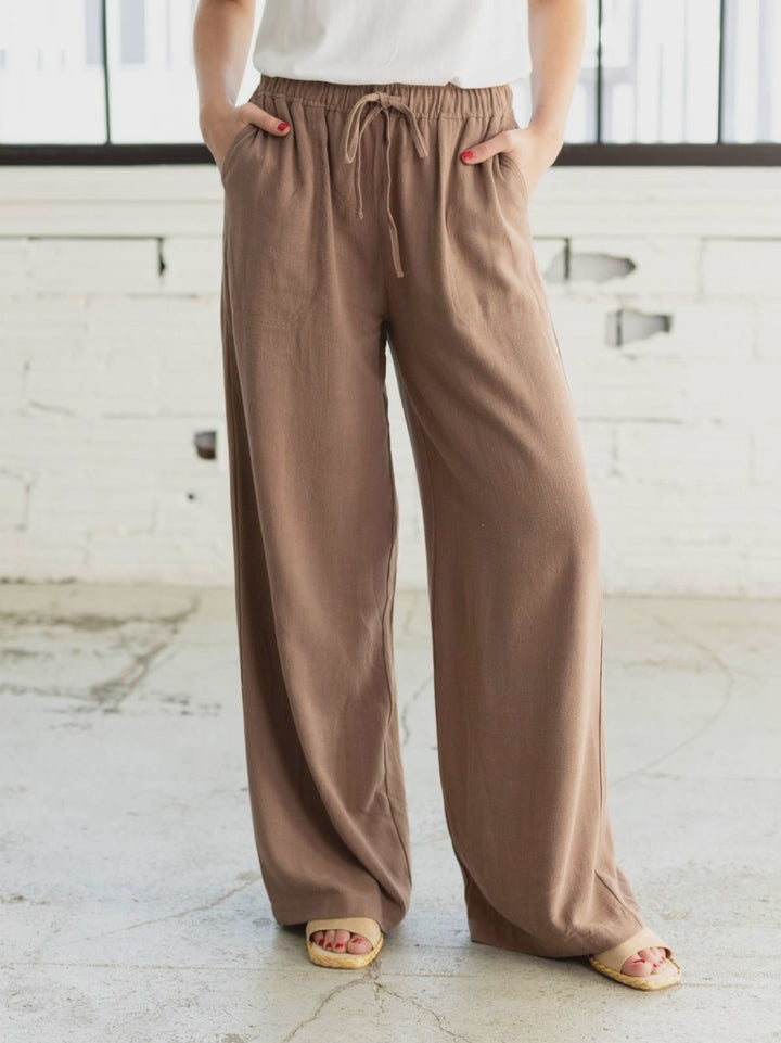 taupe flowy pant