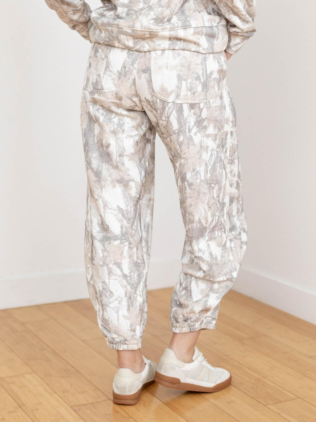 neutral camo printed jogger