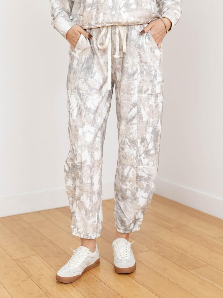 neutral camo printed jogger