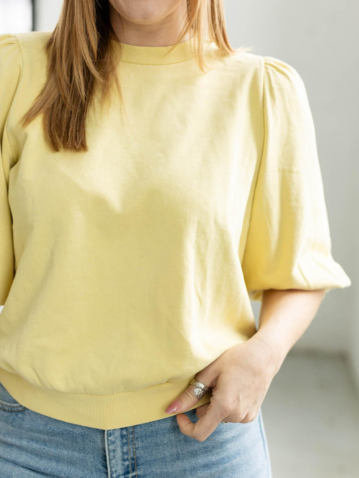 puff sleeve sweatshirt