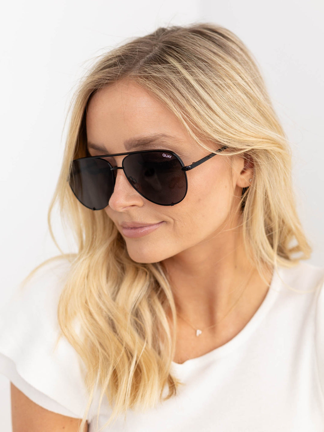 QUAY High Key Mini Non-Polarized Sunglasses - Black/SmokeSunglasses