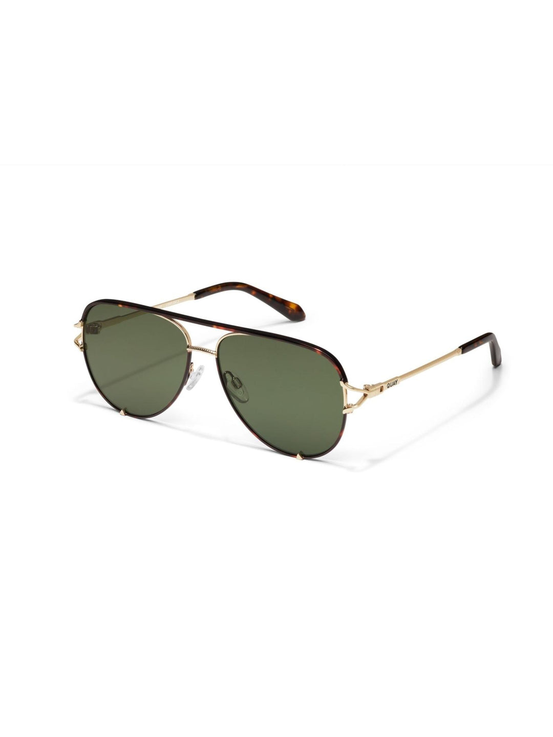 green and brown aviator sunglasses