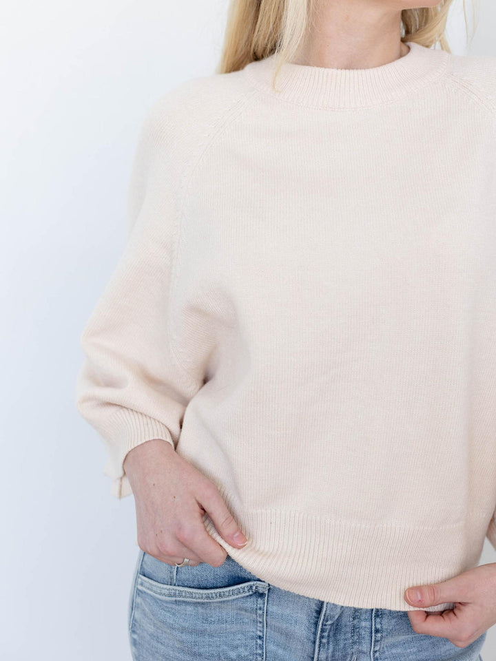 Raglan Sleeve Short Wide Sleeve Sweater