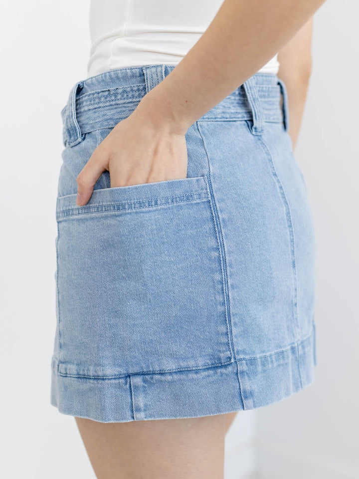 Rails Blue Mist Deanna Denim Mini SkirtDenim Shorts/Skirts