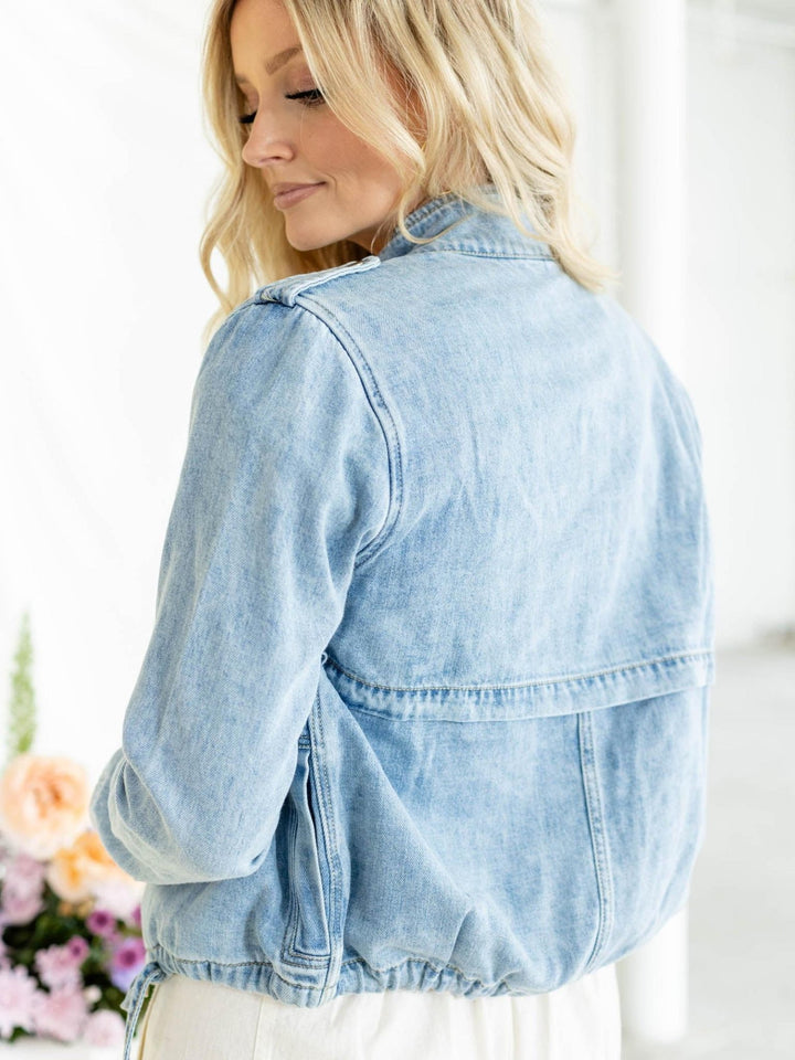 light wash soft denim jacket