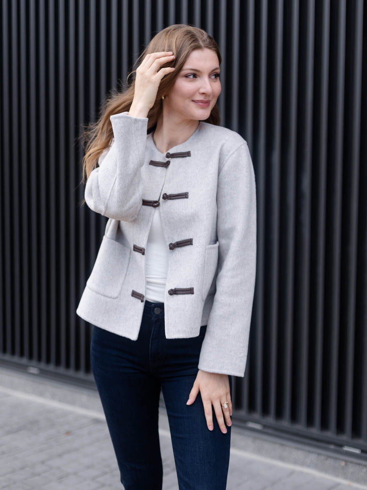 grey jacket