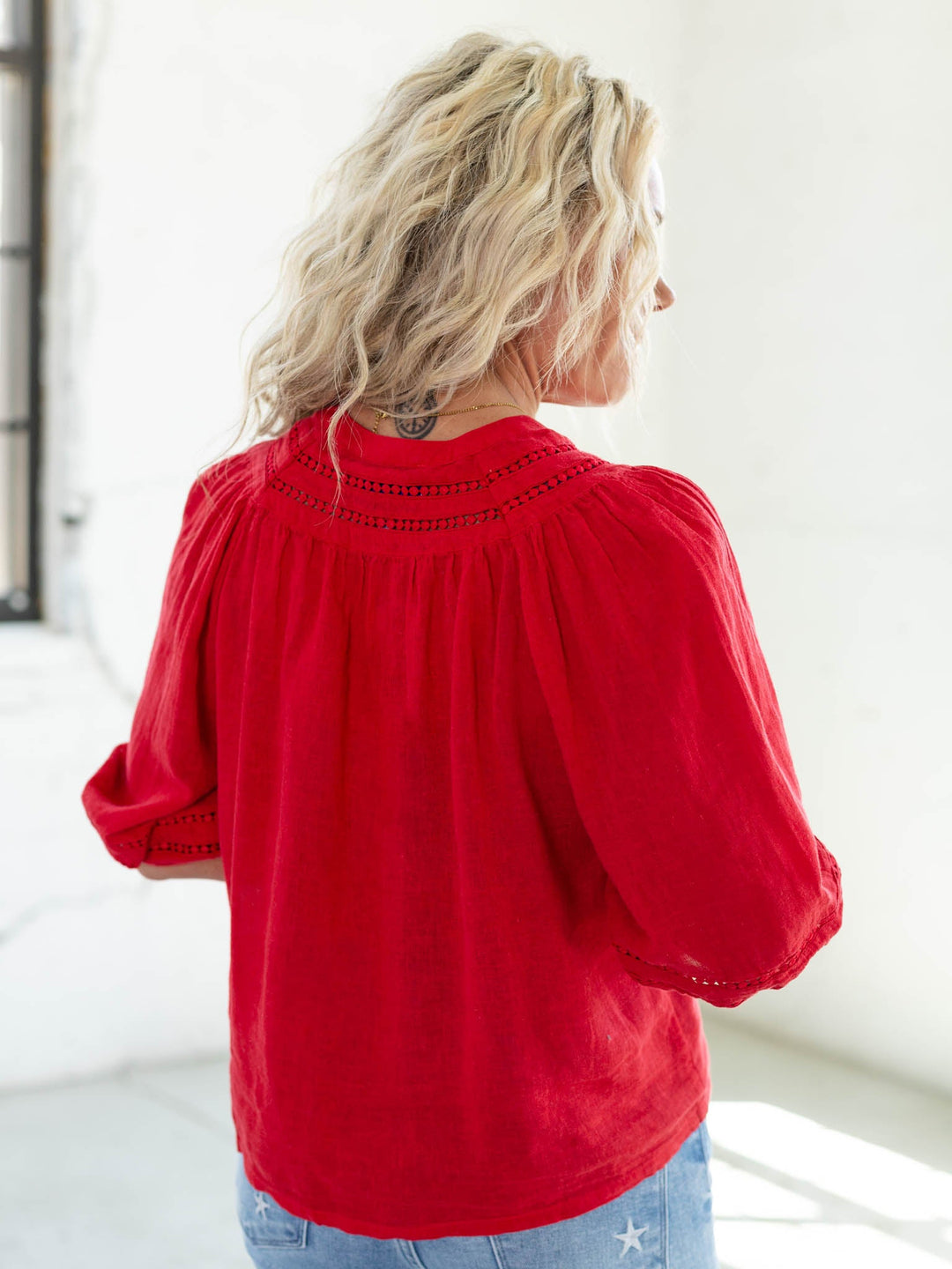 button front blouse