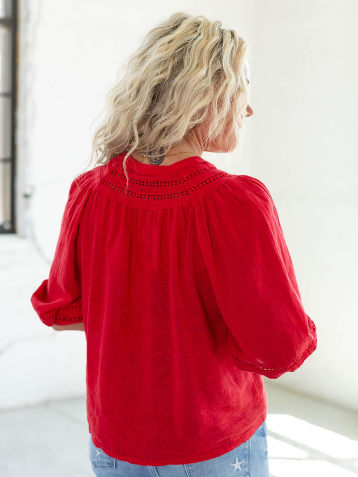 button front blouse