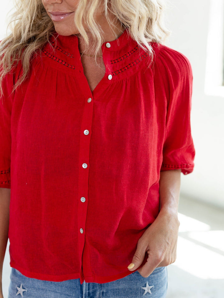 button front blouse