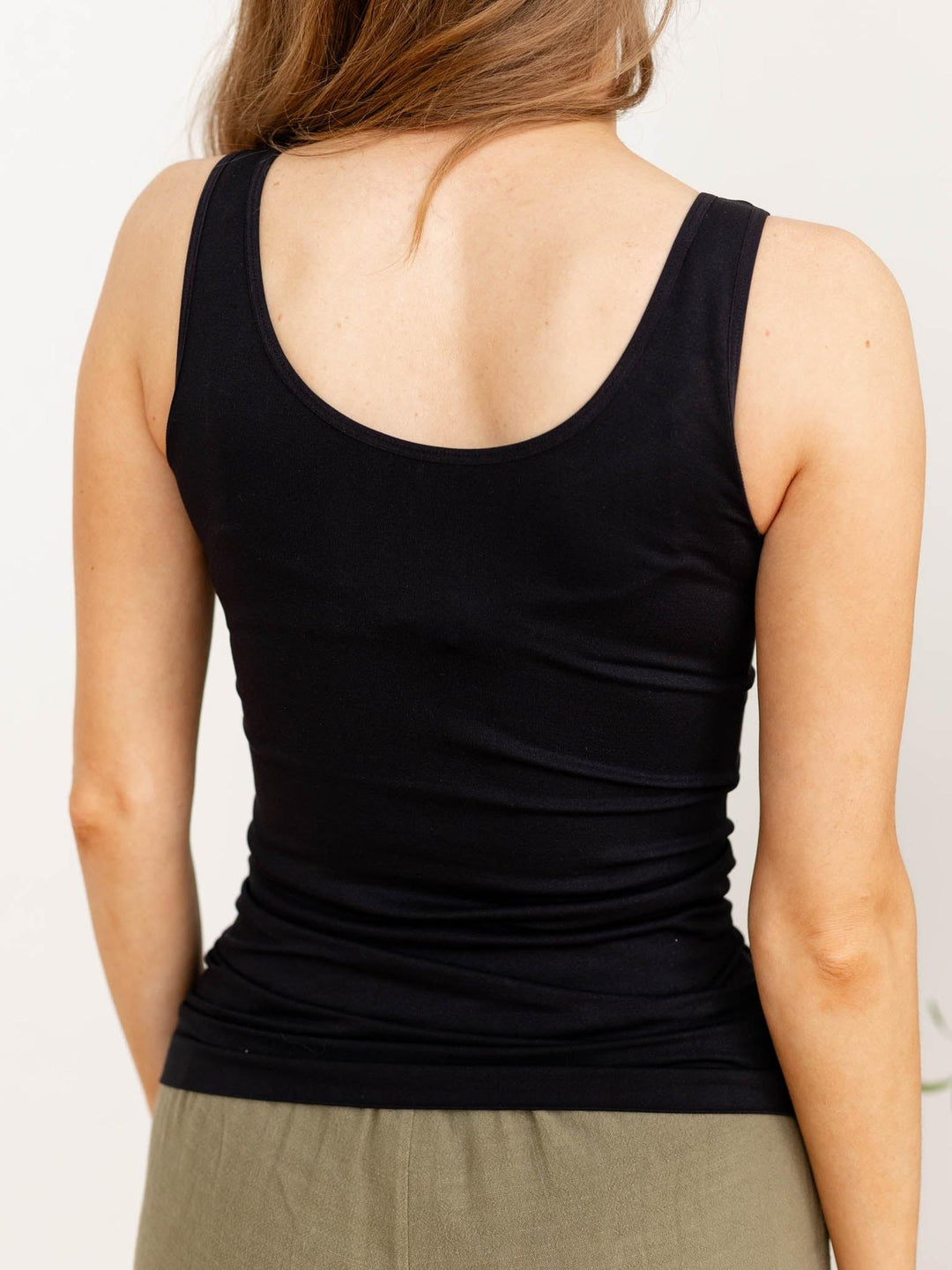reversible black basic tank top