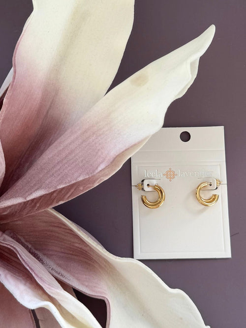 gold small hoop earrings