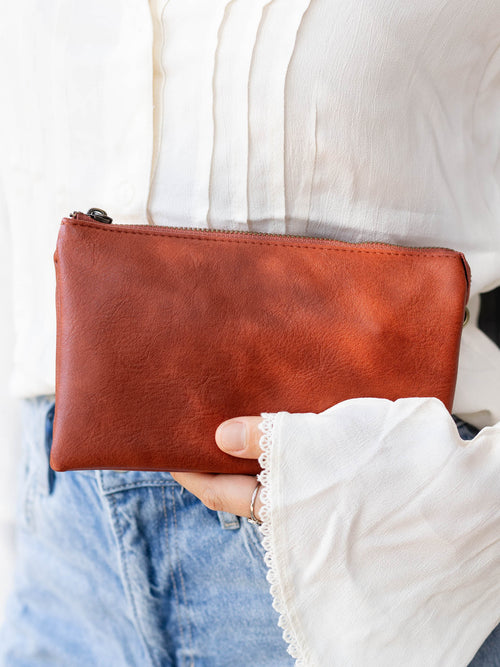 rust soft sided crossbody bag