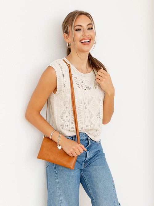 brown super soft crossbody purse