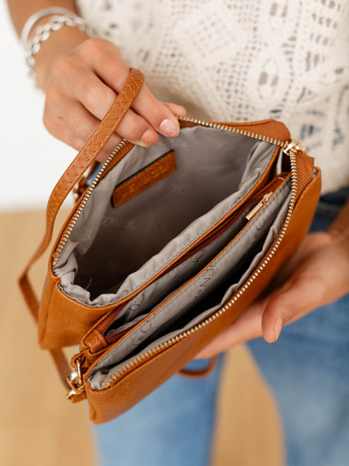 brown super soft crossbody purse