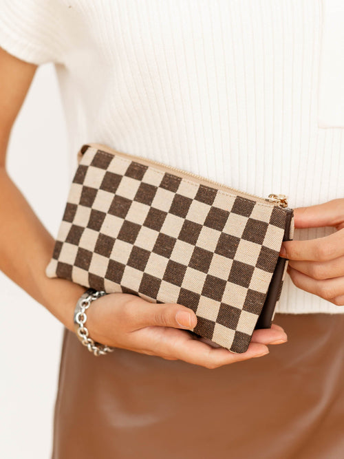 checkered purse