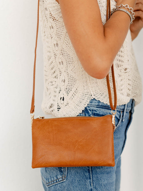 brown super soft crossbody purse