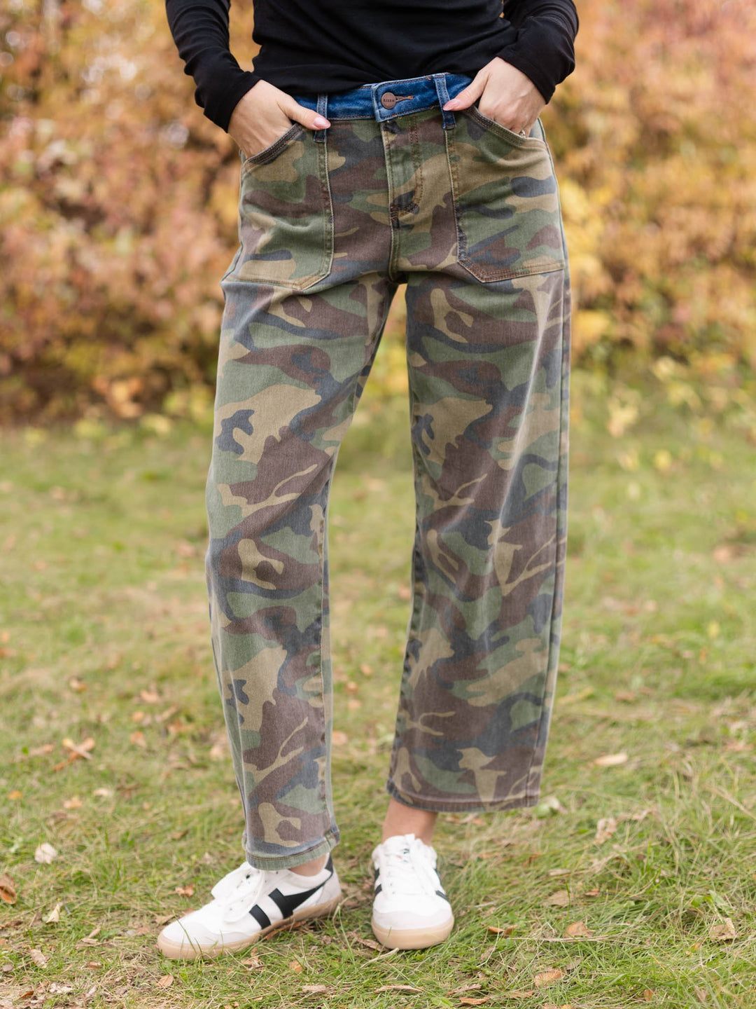 RISEN Camo Combo Slouchy Cropped Barrel
