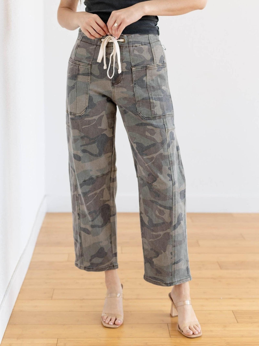 camo denim pants