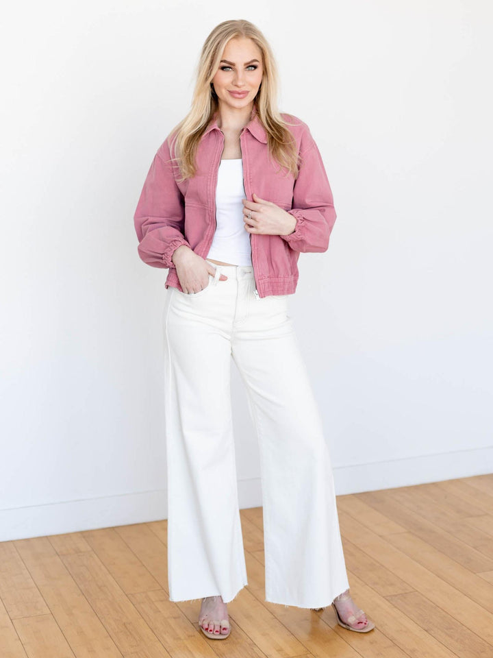 cream wide leg denim