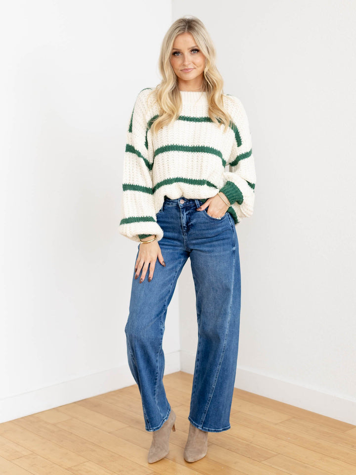 twisted seam barrel jeans