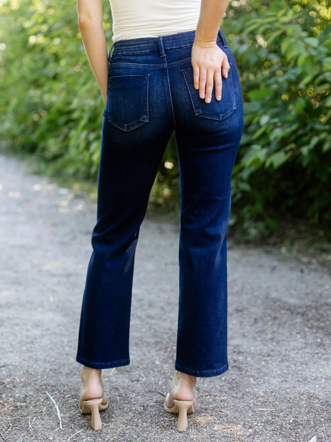 RISEN Dark Tummy Control Mid Rise Ankle