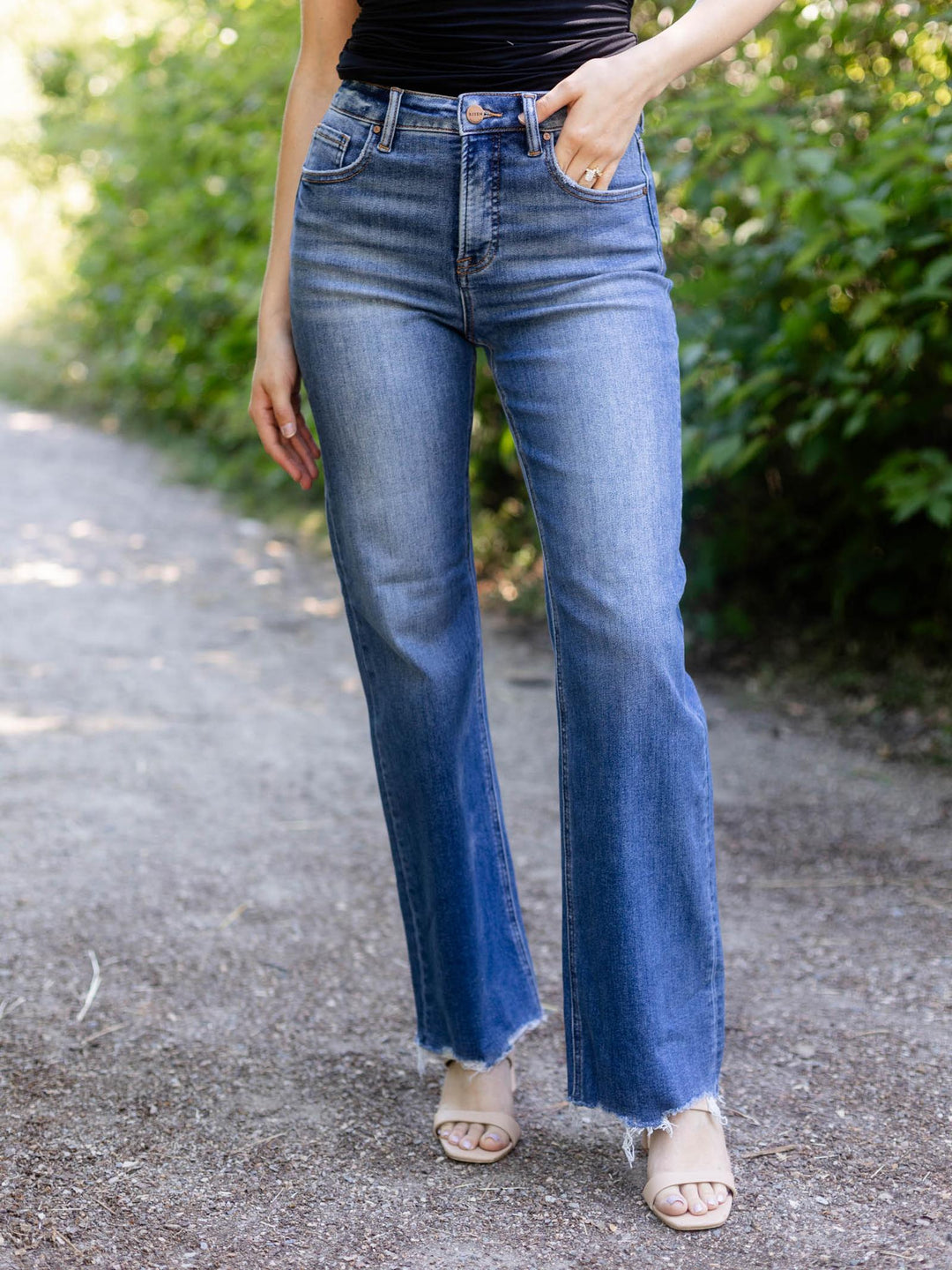 RISEN Dark Tummy Control True Balance Wide Leg