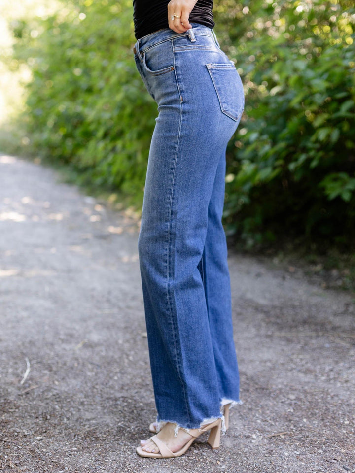RISEN Dark Tummy Control True Balance Wide Leg
