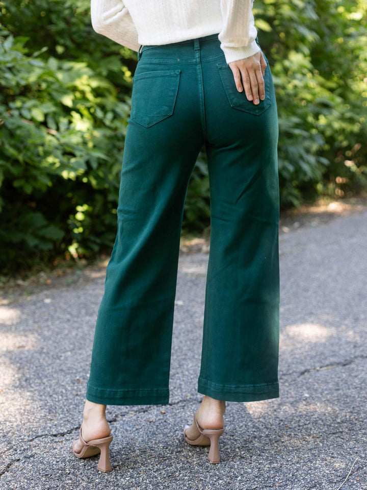 RISEN Hunter Green Tummy Control High Rise Straight