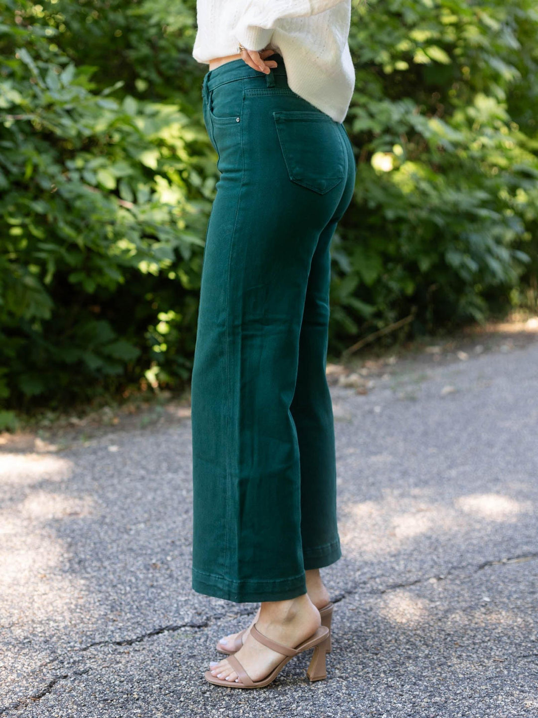 RISEN Hunter Green Tummy Control High Rise Straight