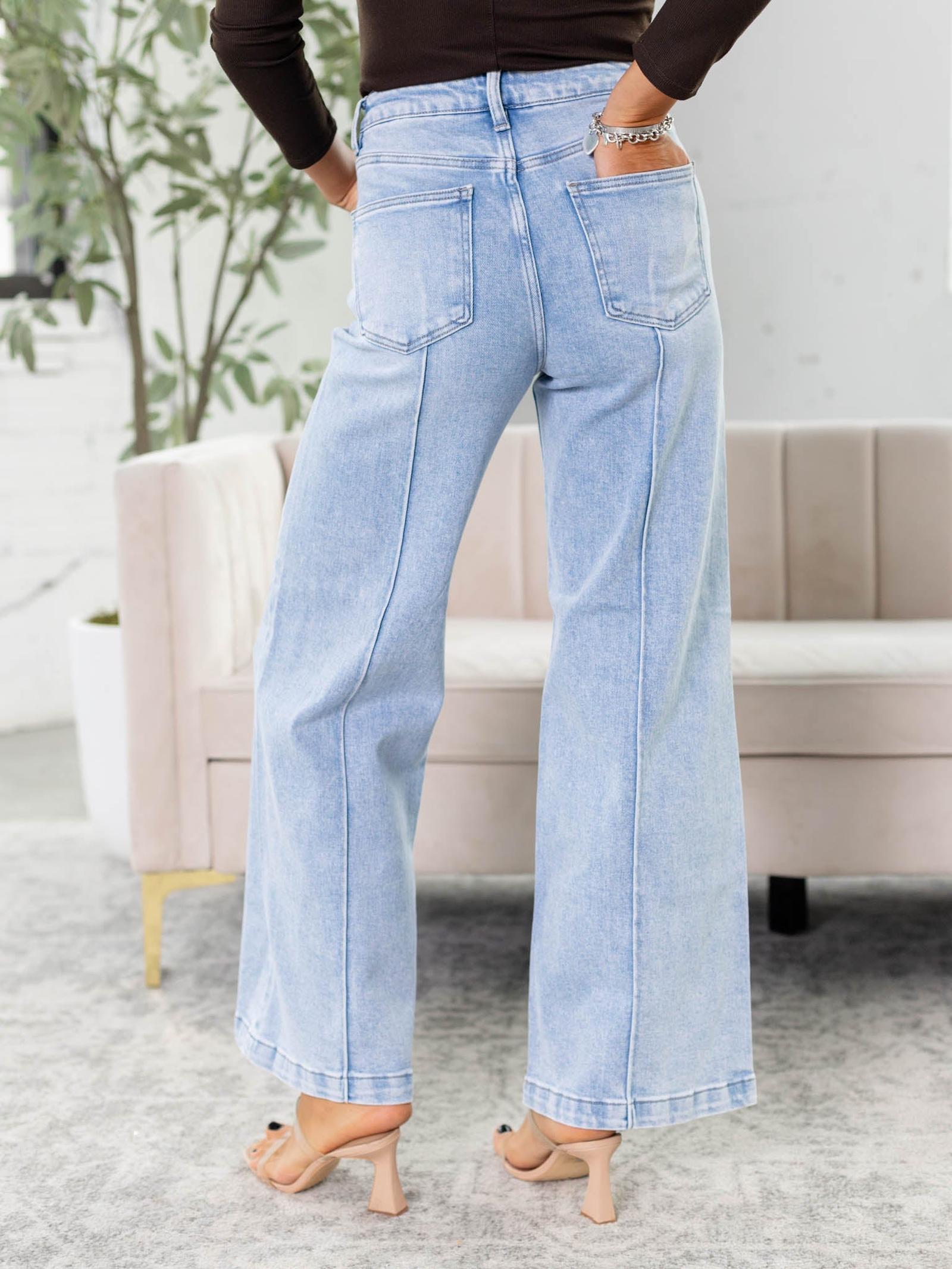 RISEN Light Pintuck Detail High Rise Jean – Leela and Lavender