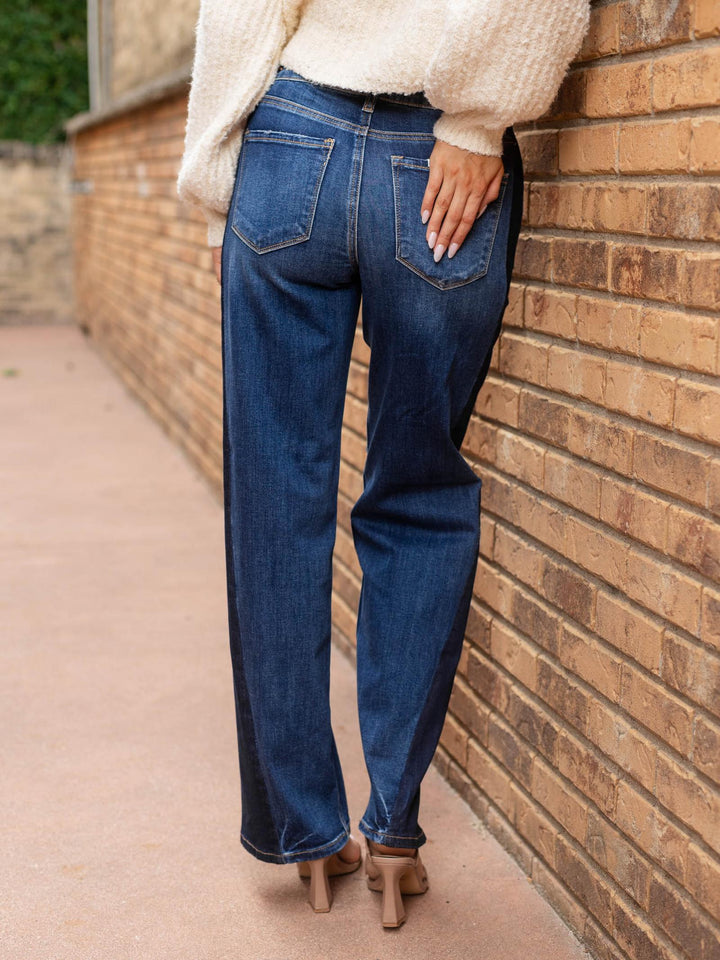 two tone slouchty denim
